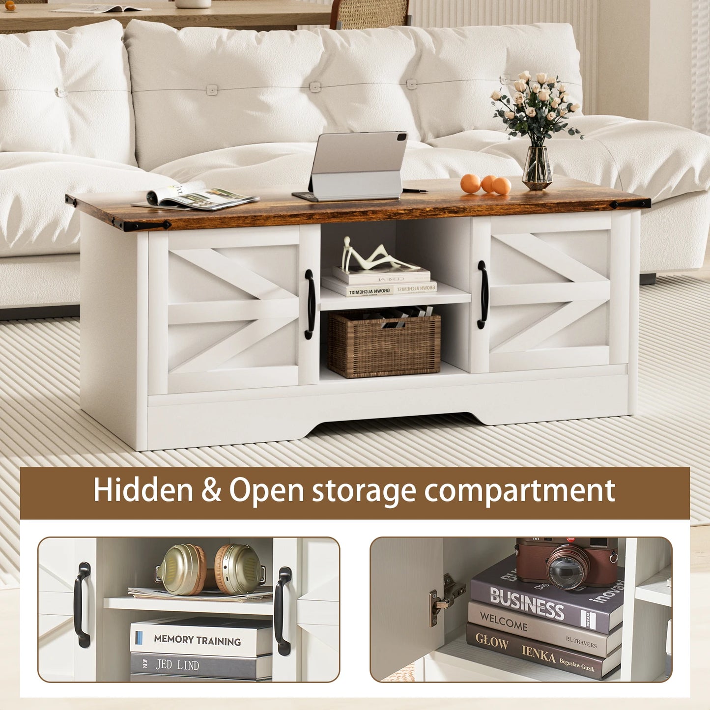 Coffee Table With Barn Doors
