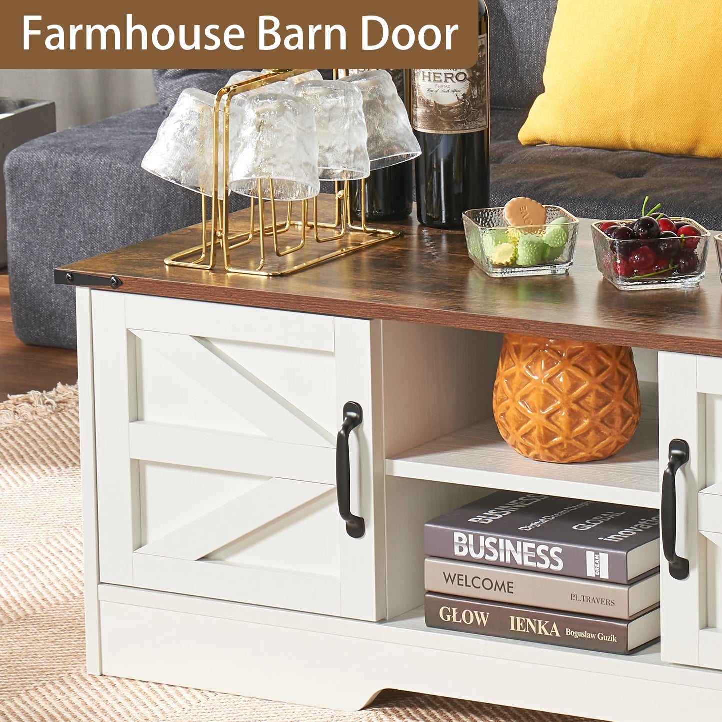 Coffee Table With Barn Doors