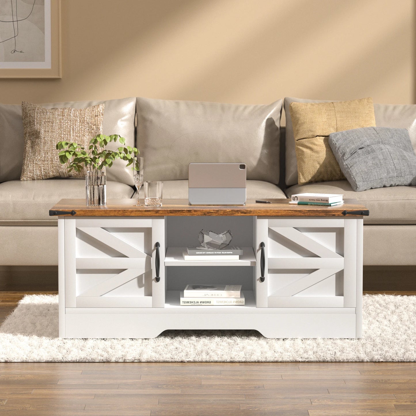 Coffee Table With Barn Doors