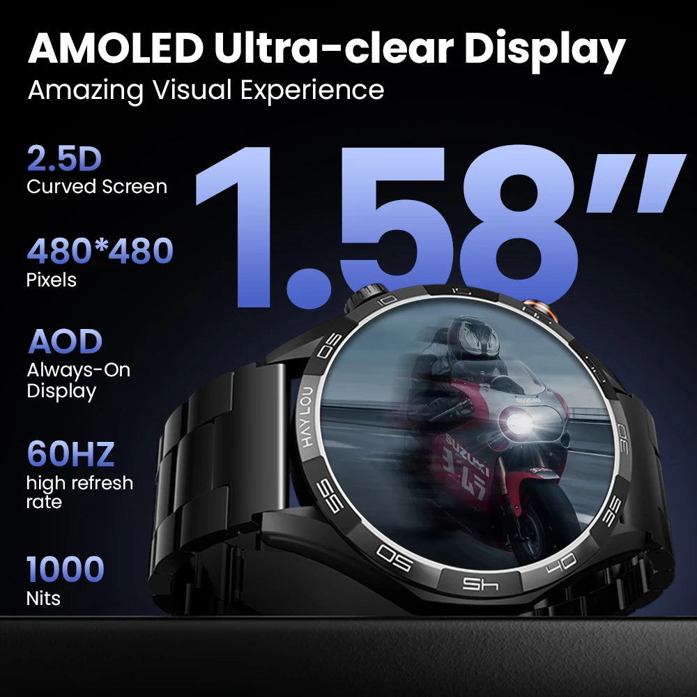 Solar 5 Voice Calling Smartwatch 1.58'' AMOLED Display 60Hz Smart Watch