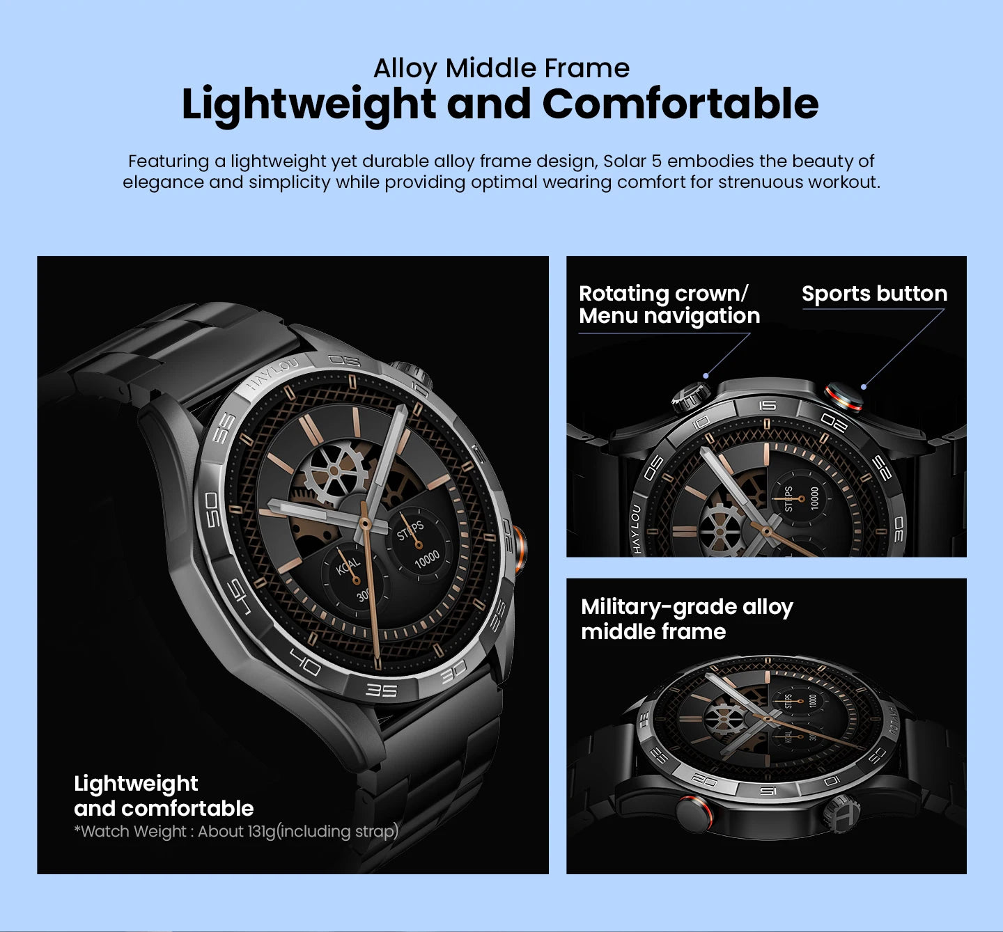 Solar 5 Voice Calling Smartwatch 1.58'' AMOLED Display 60Hz Smart Watch