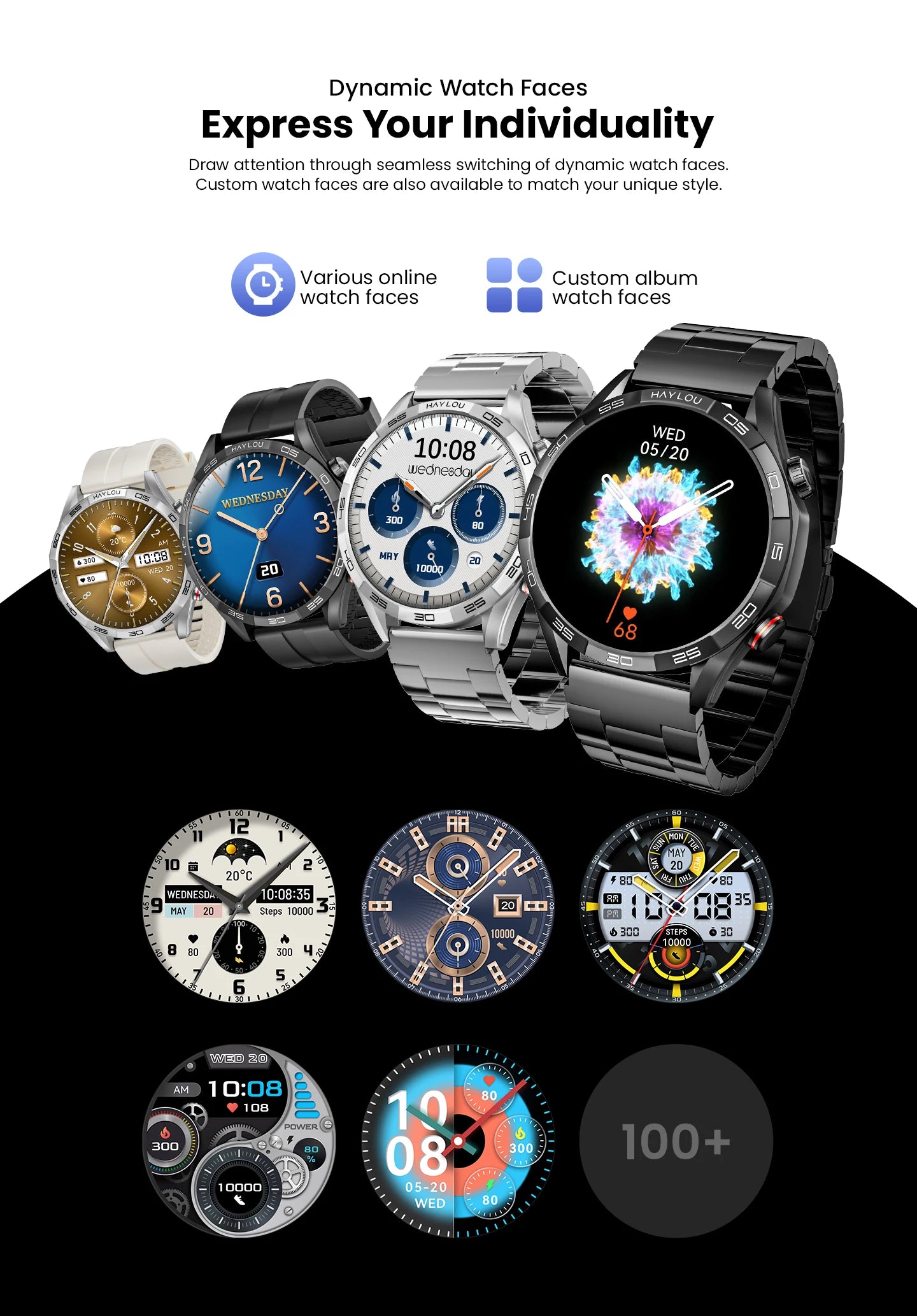 Solar 5 Voice Calling Smartwatch 1.58'' AMOLED Display 60Hz Smart Watch